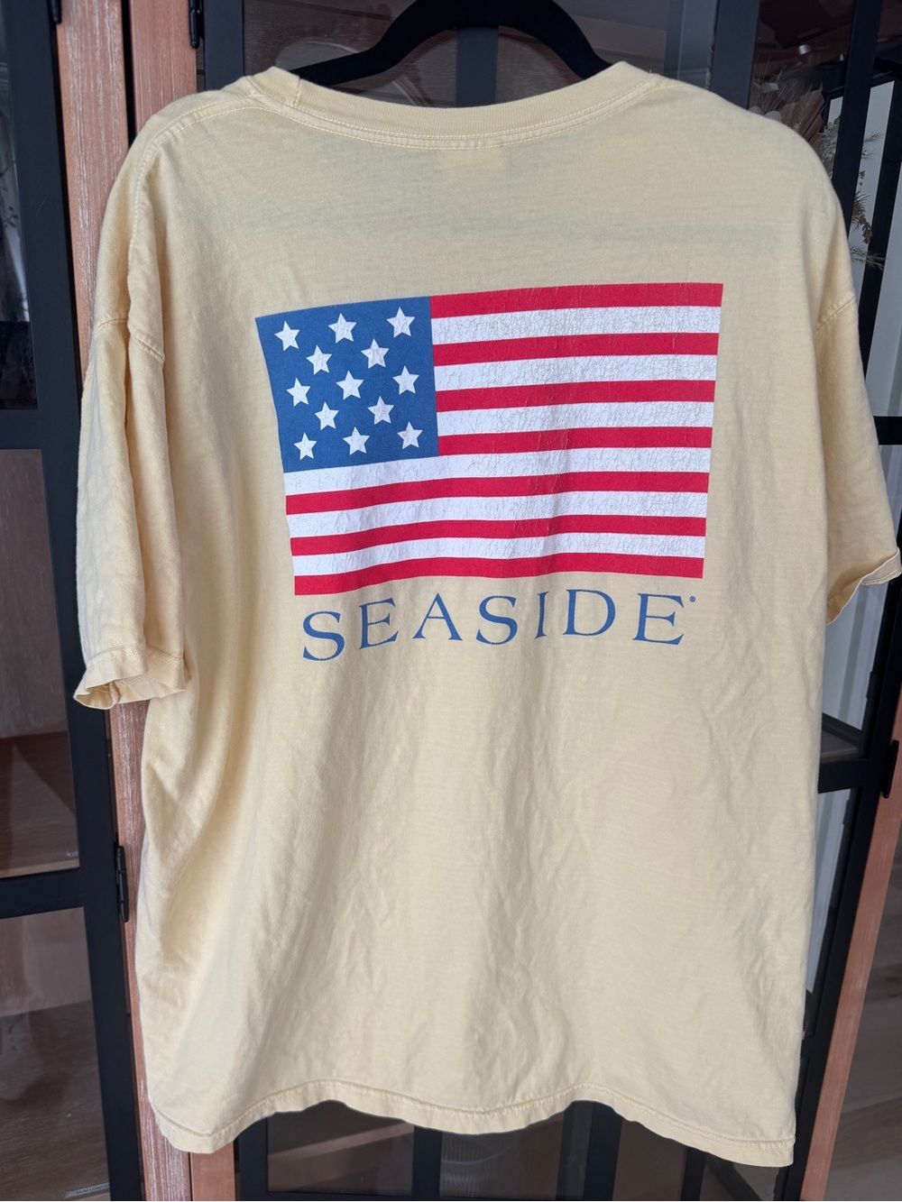 Seaside Comfort Colors USA American flag tee 30A florida butter short sleeve